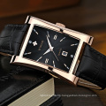 OEM Minimalist Leather Strap Luxury date Quartz Men Watches  WWOOR 8017